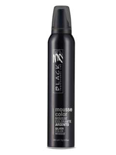 Black Mousse Color - barevné tužidlo, STŘÍBRNÁ 200 ml
